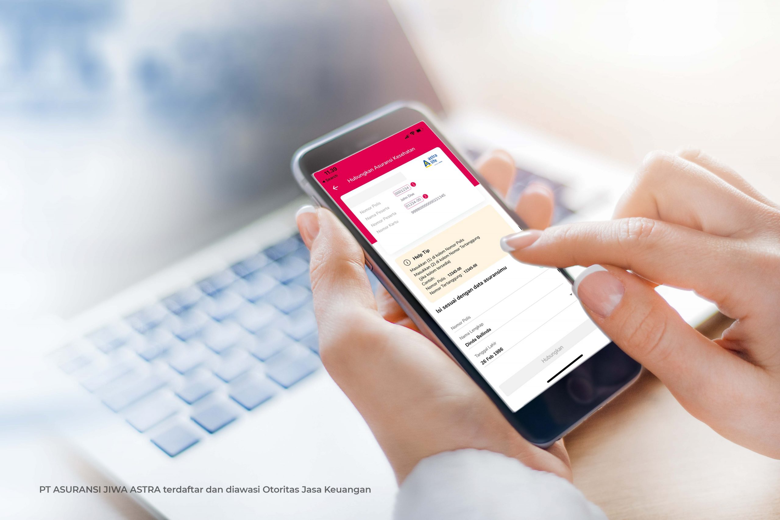 Cropped view of female hands holding smart phone with blank screen for your text. Woman reading messages on cell phone with home interior background while resting in bed. Selective focus, film effect